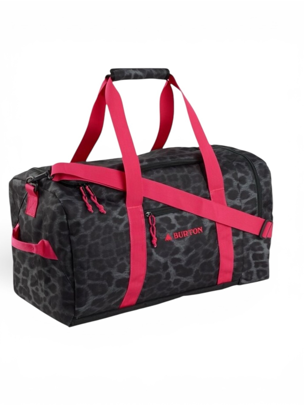 Burton Boothaus Medium 35L Duffle Bag in Queen La Cheetah Pink Black